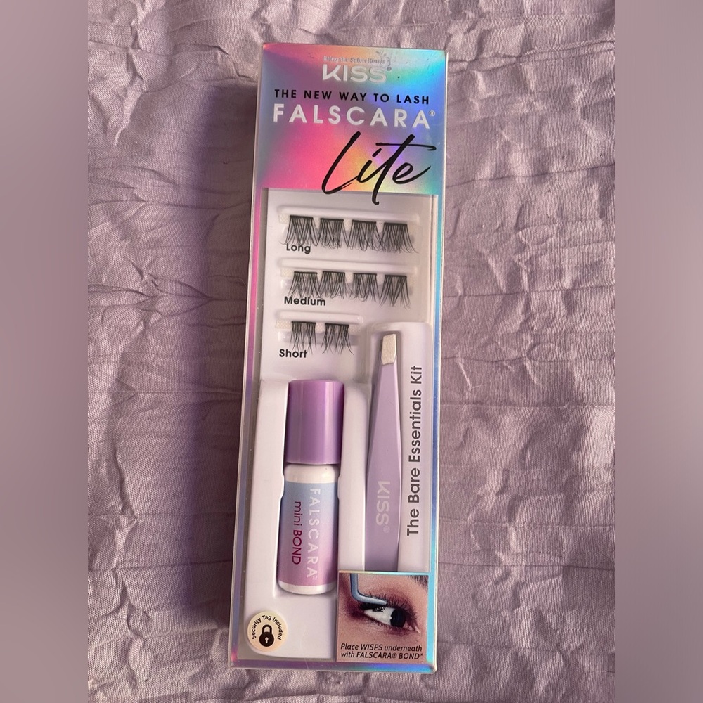 KISS Falscara Lite Eyelash Kit - Bare Essentials for Newbies & Those on the go!